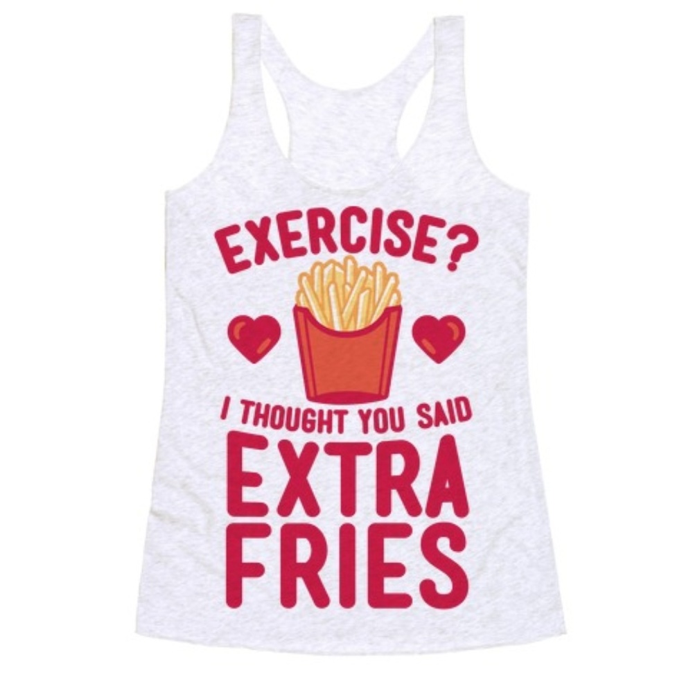 Look HUMAN Extra Fries graphic racerback tank